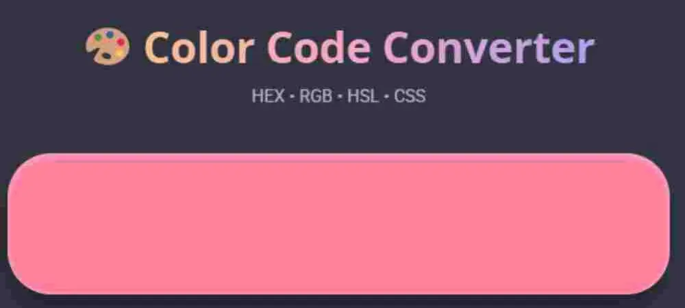 Color Code Converter tool