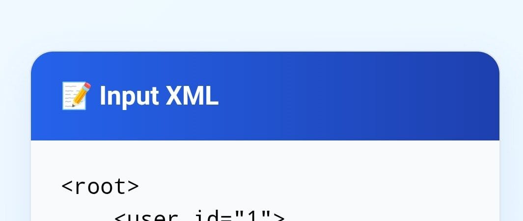 XML Formatter web tool