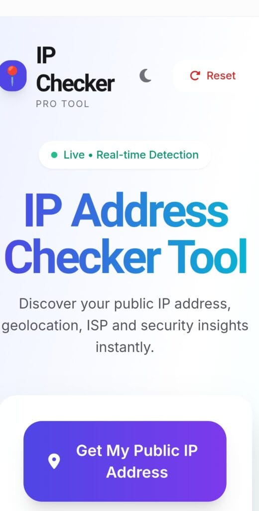 IP Address Cheker Web Tool