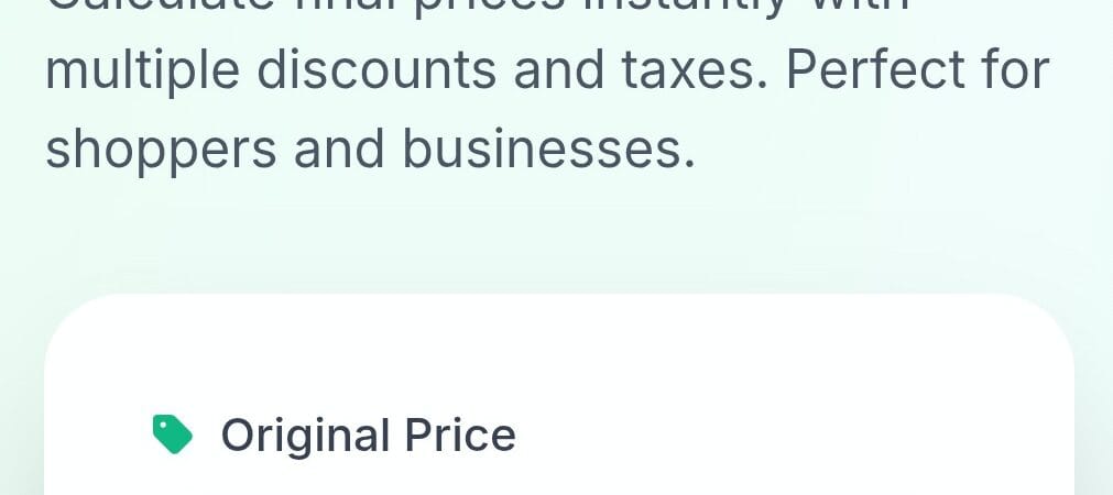 Discount Calculator