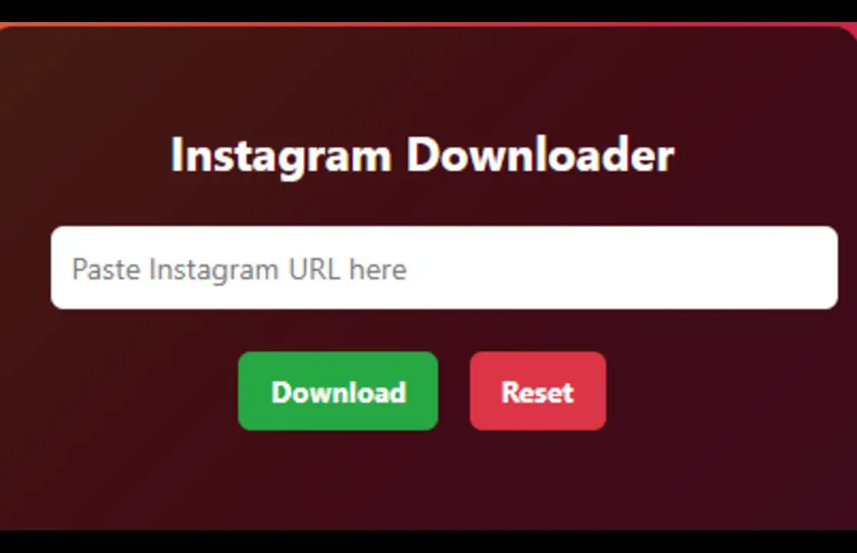 Instagram Downloader Web App