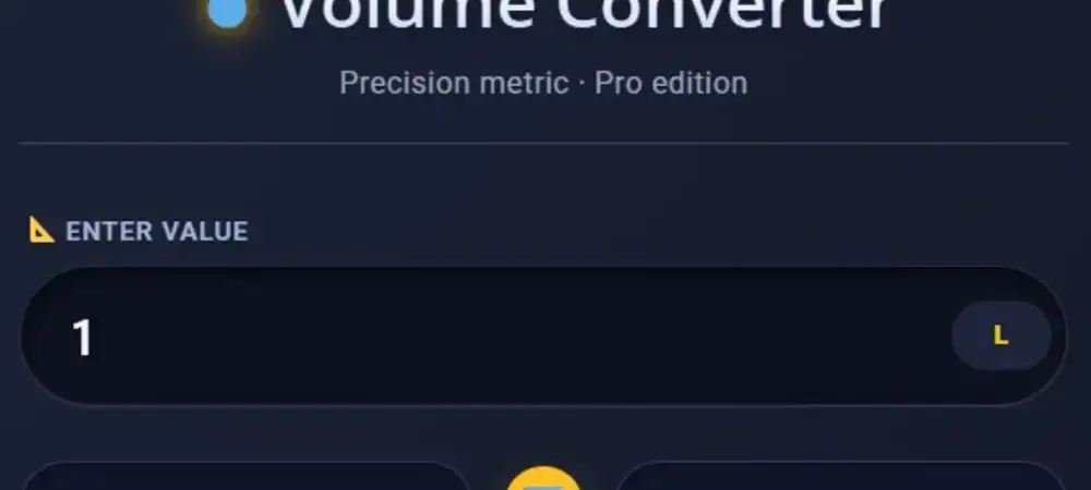 Volume Converter web tools