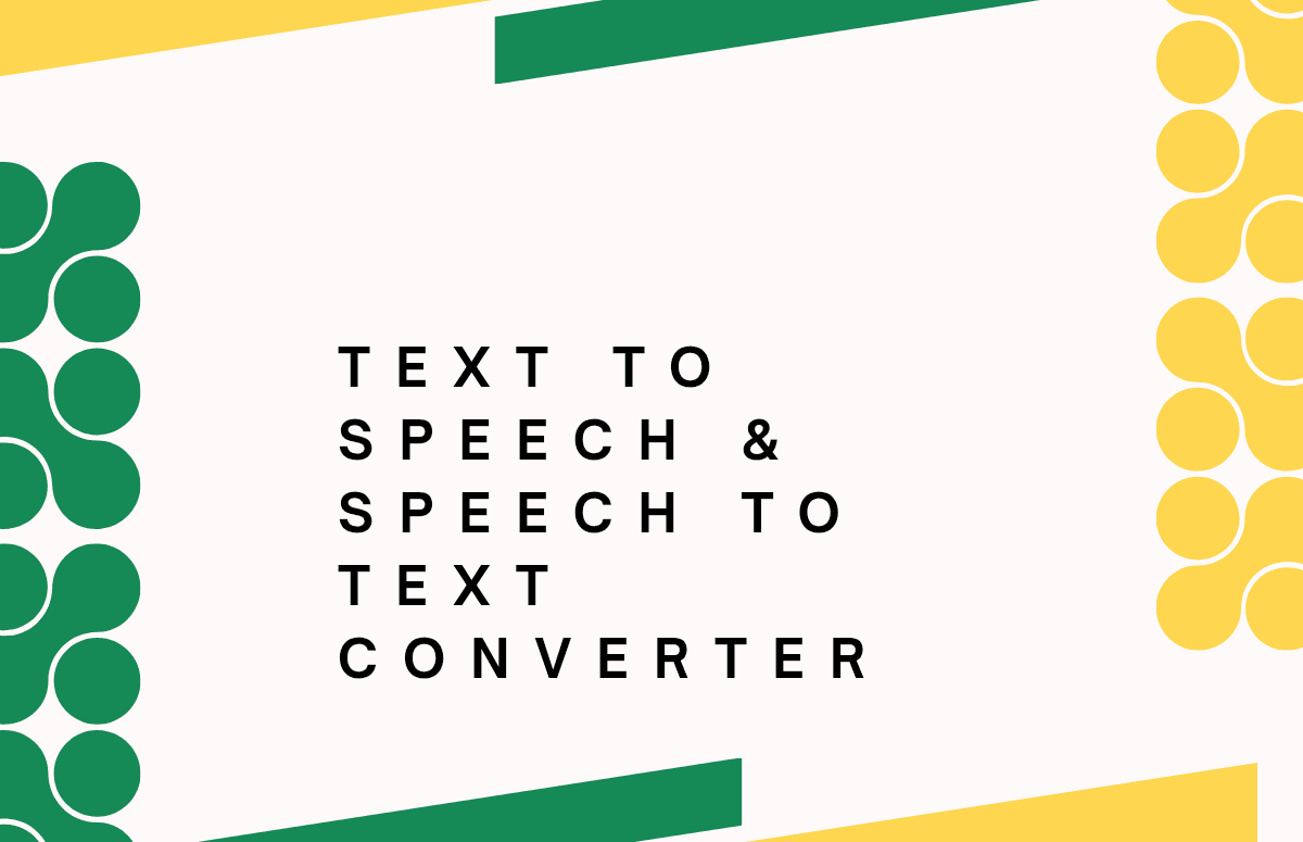 Text to Speech & Speech to Text Converter