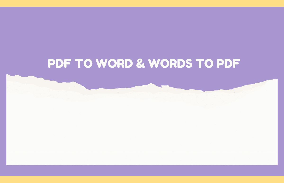 PDF to word & words to Pdf