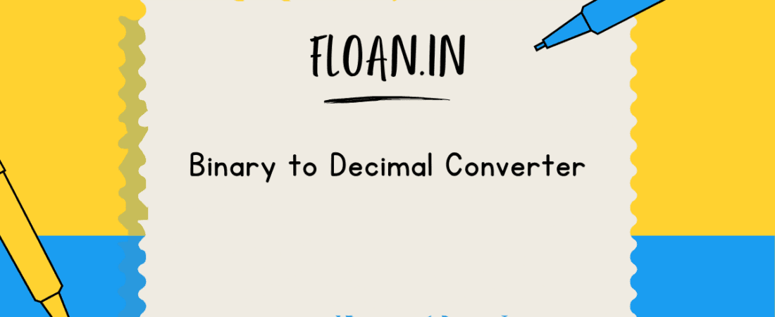 Binary to Decimal Converter web tool