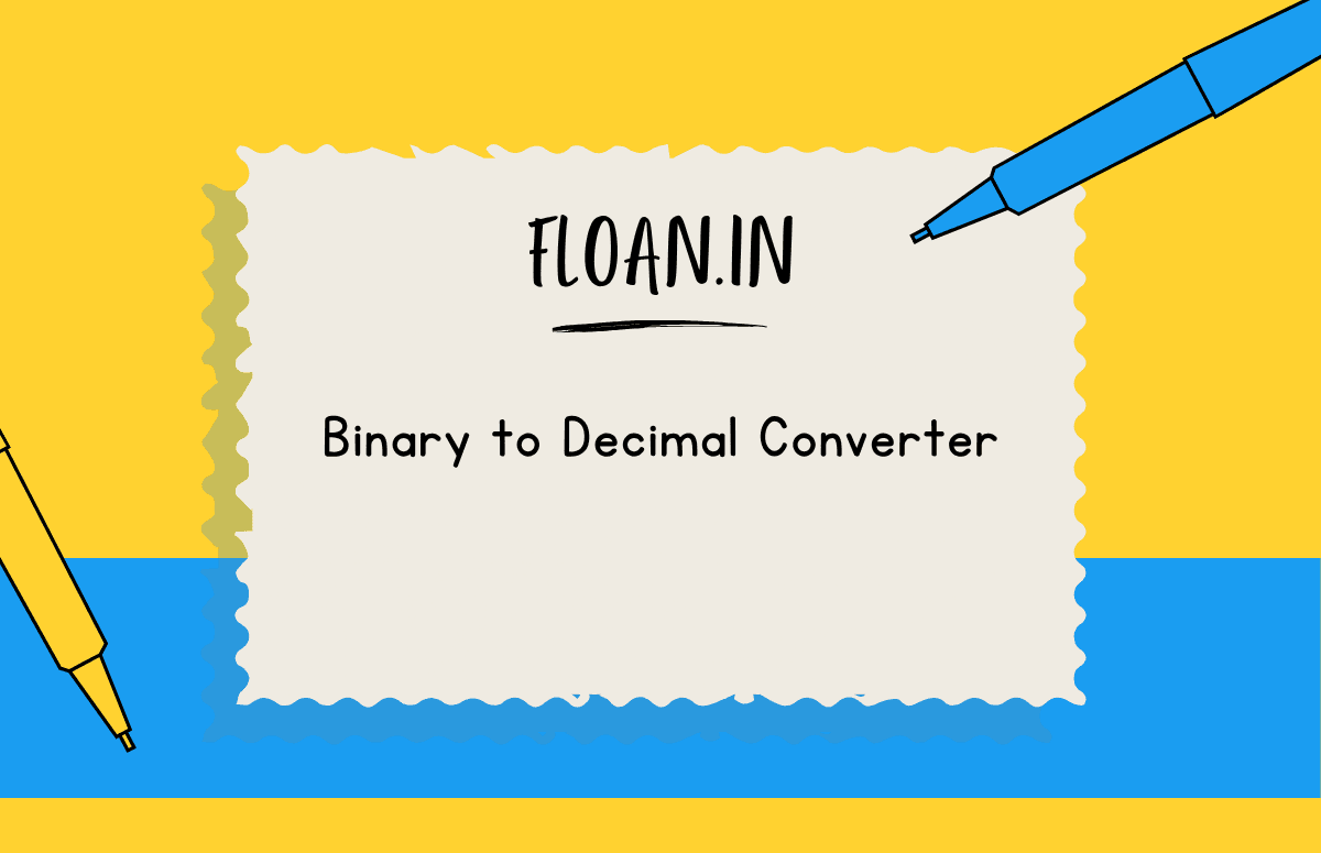 Binary to Decimal Converter web tool