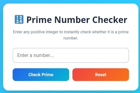 Prime Number Checker